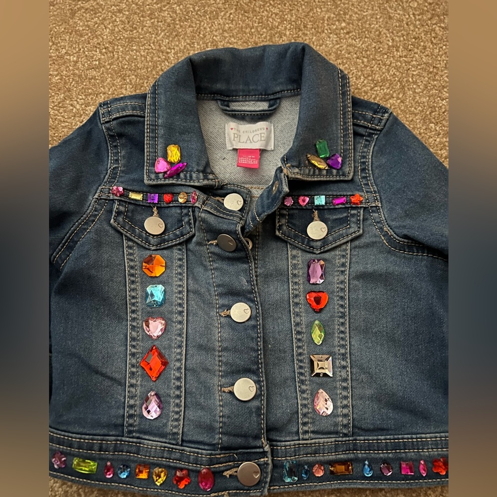 Bejeweled Jean Jacket. 12-18 months.